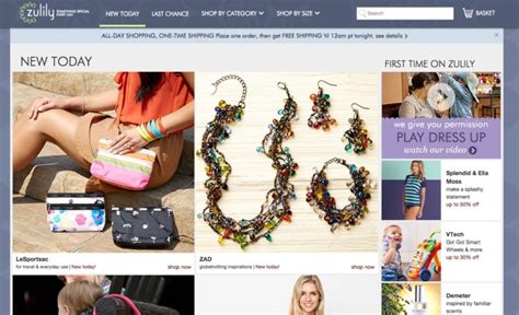 zulily online shopping website.